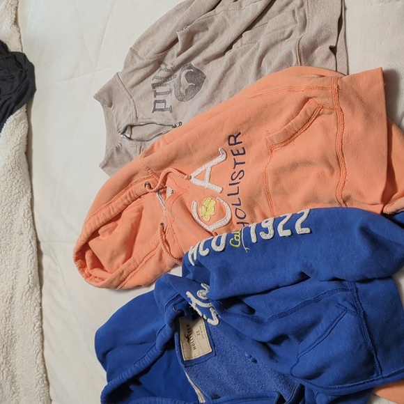 Tops - 3 hoodies/shirts Hollister & VS Pink brand ALL Size XS